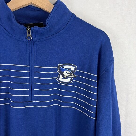 Creighton University Bluejays 1/4 Quarter Zip Pullover Sweatshirt Sz 2XL NWT - Picture 2 of 5